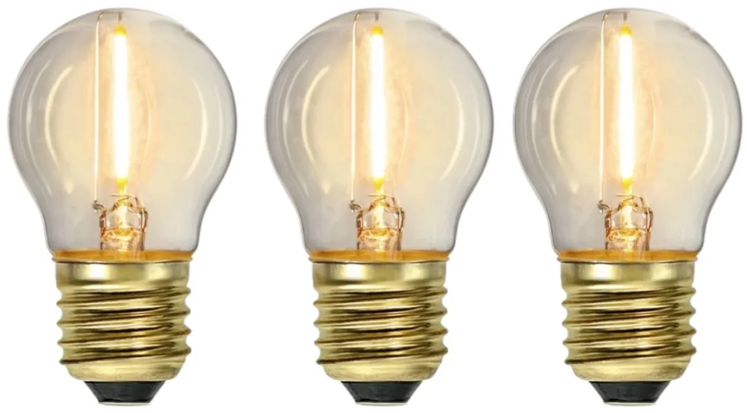 Star Trading Soft Glow Kogellamp E27 0,8W - 3 Stuks