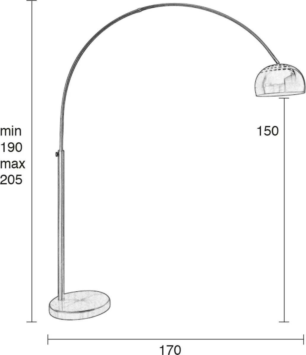 Zuiver Metal Bow Vloerlamp - Koper