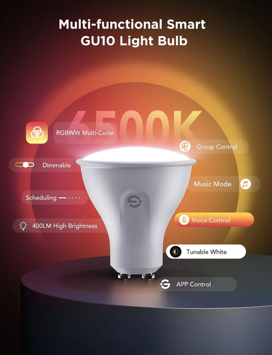 Govee RGBWW Smart LED GU10 - 2700K - 2 Stuks - afbeelding 6 van 6