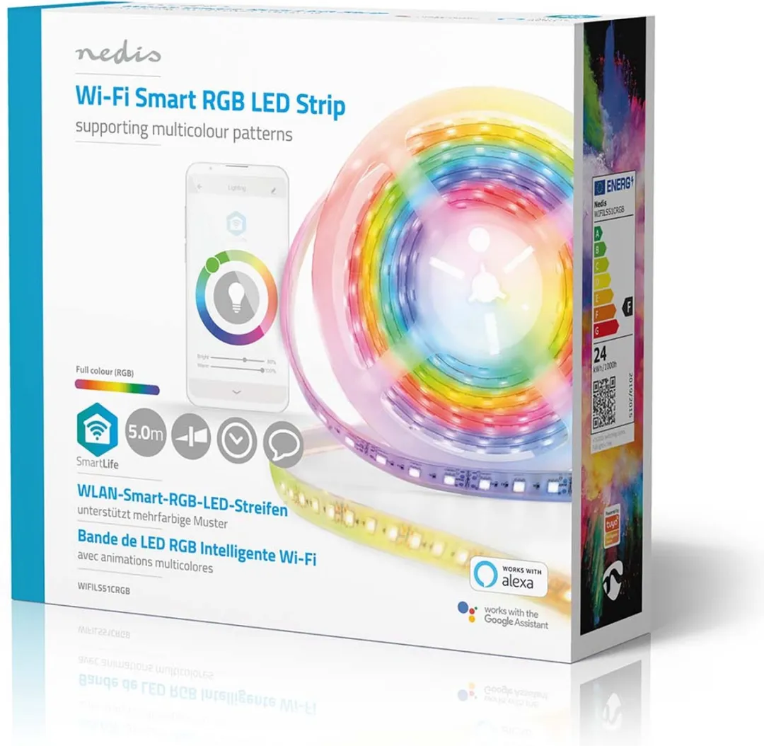 Nedis SmartLife LED Strip RGB 5m - Multicolor - IP65 - afbeelding 6 van 6
