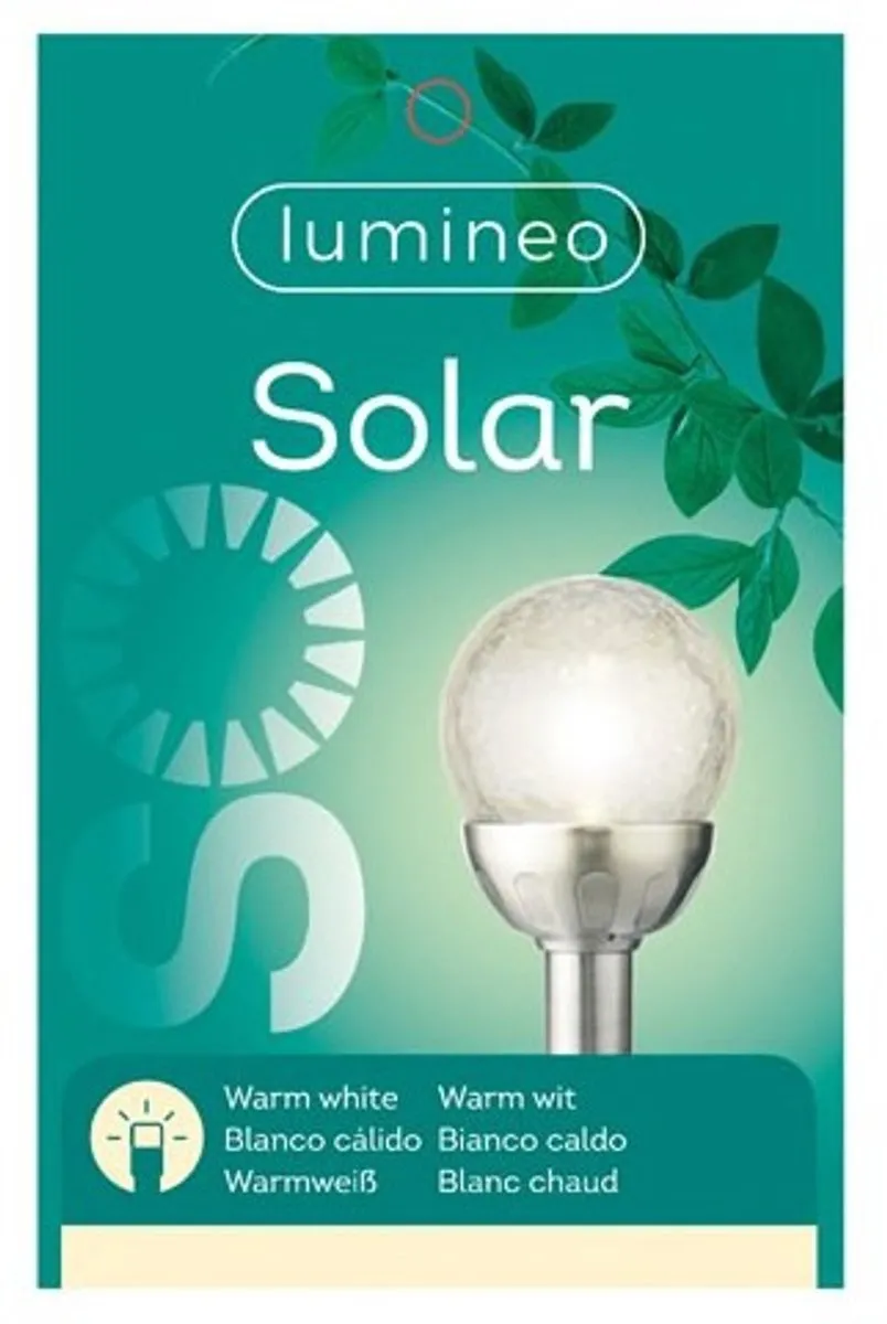 Lumineo LED Tuinlamp Insteker Solar - 8 Stuks - Ø8cm - Zilver