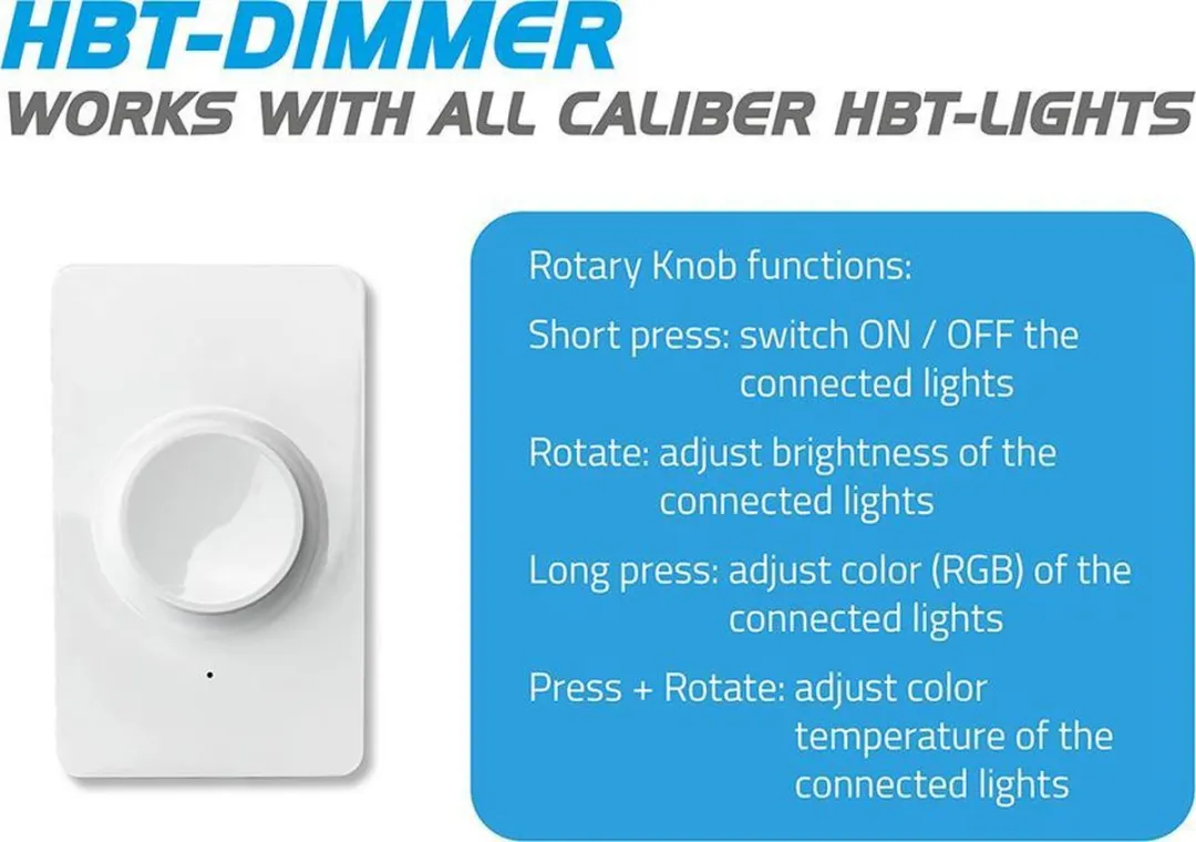 Caliber HBT-Dimmer Draadloze Smart Lamp Schakelaar - Wit