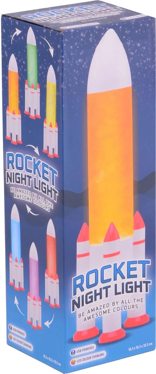 Johntoy Nachtlamp RGB USB - Multi kleuren