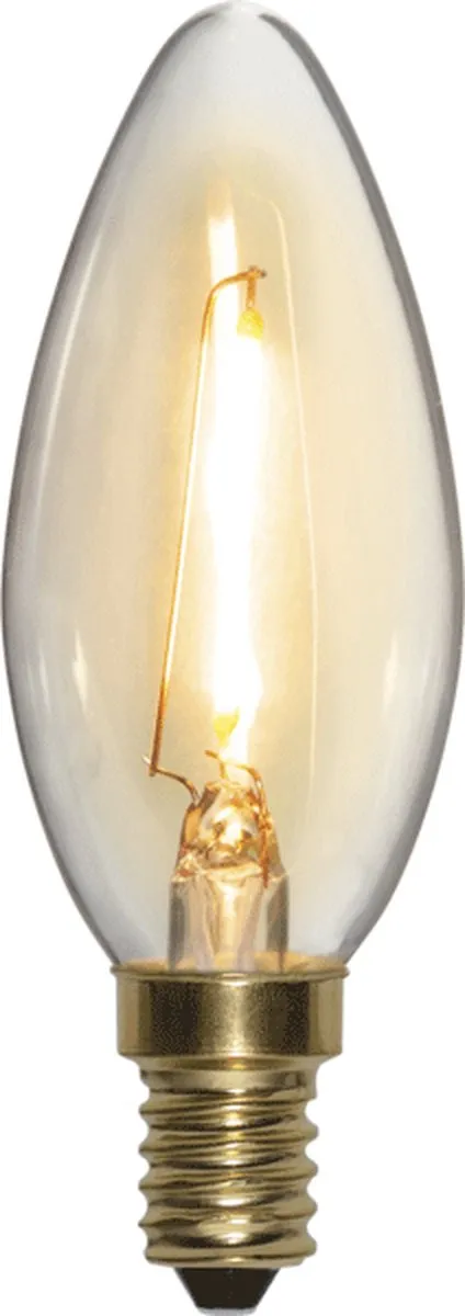 Star Trading Kaarslamp Helder Filament E14 0.8W Warm Wit