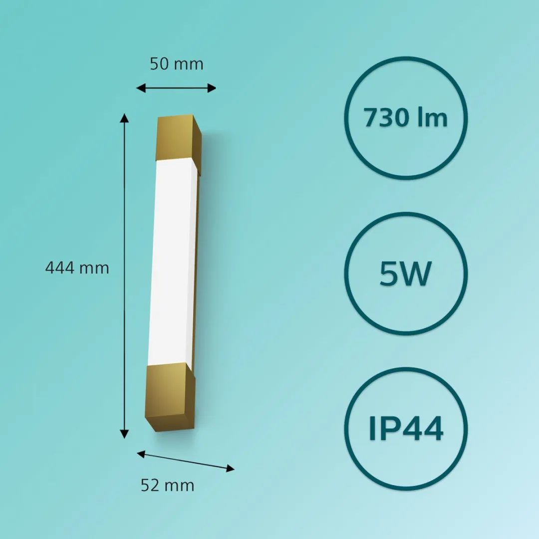 Philips Rover Spiegelverlichting 5W IP44 - Messing