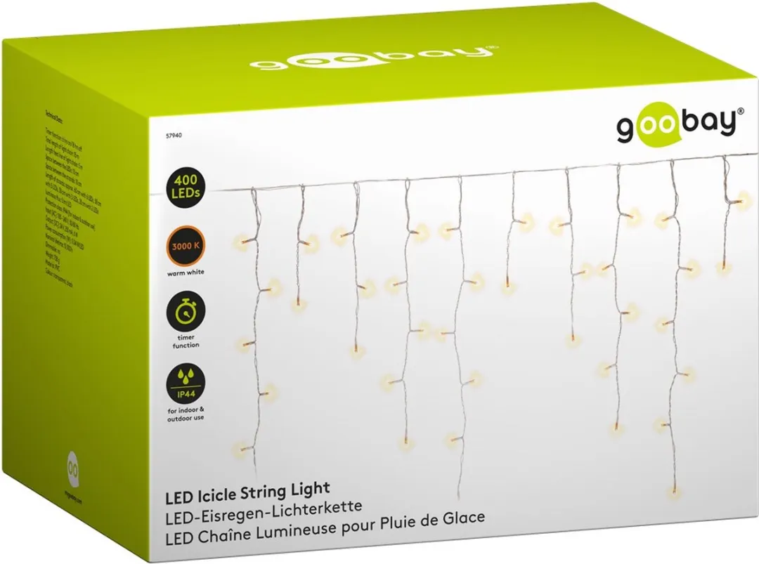 Goobay 57940 LED Lichtdecoratie Ketting - 400 Stuks Warm Wit