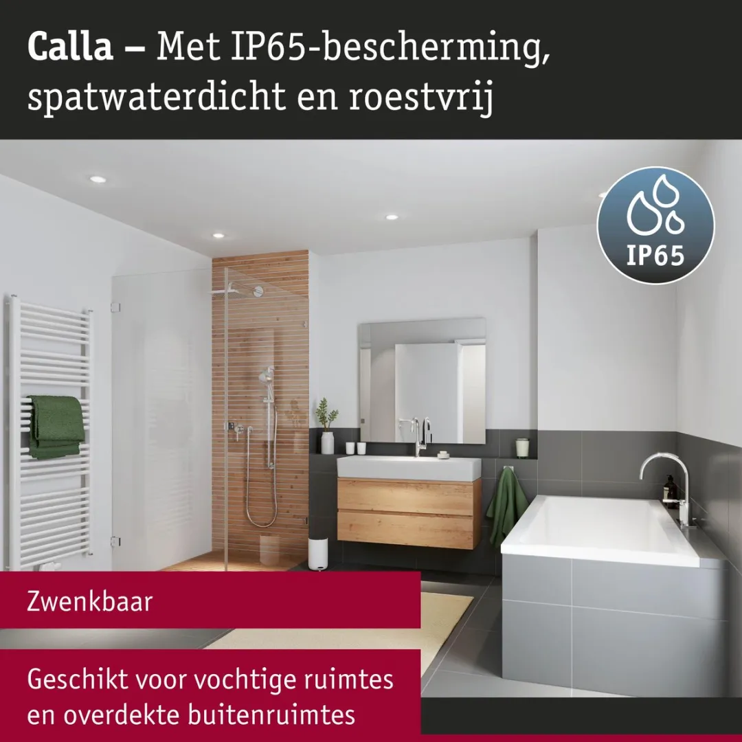 Paulmann Calla LED Inbouwspots Set - 10 Stuks - 5W - 430lm - Wit Mat - IP65