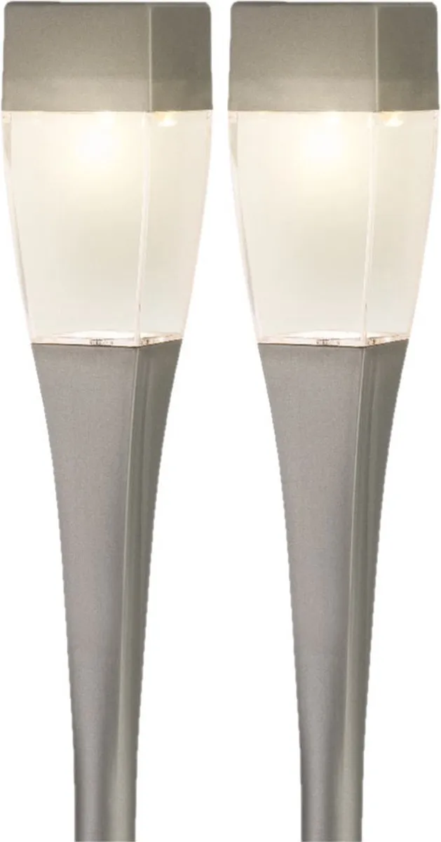 Lumineo Solar Tuinlamp Prikspot 26cm - 1W - Zilver