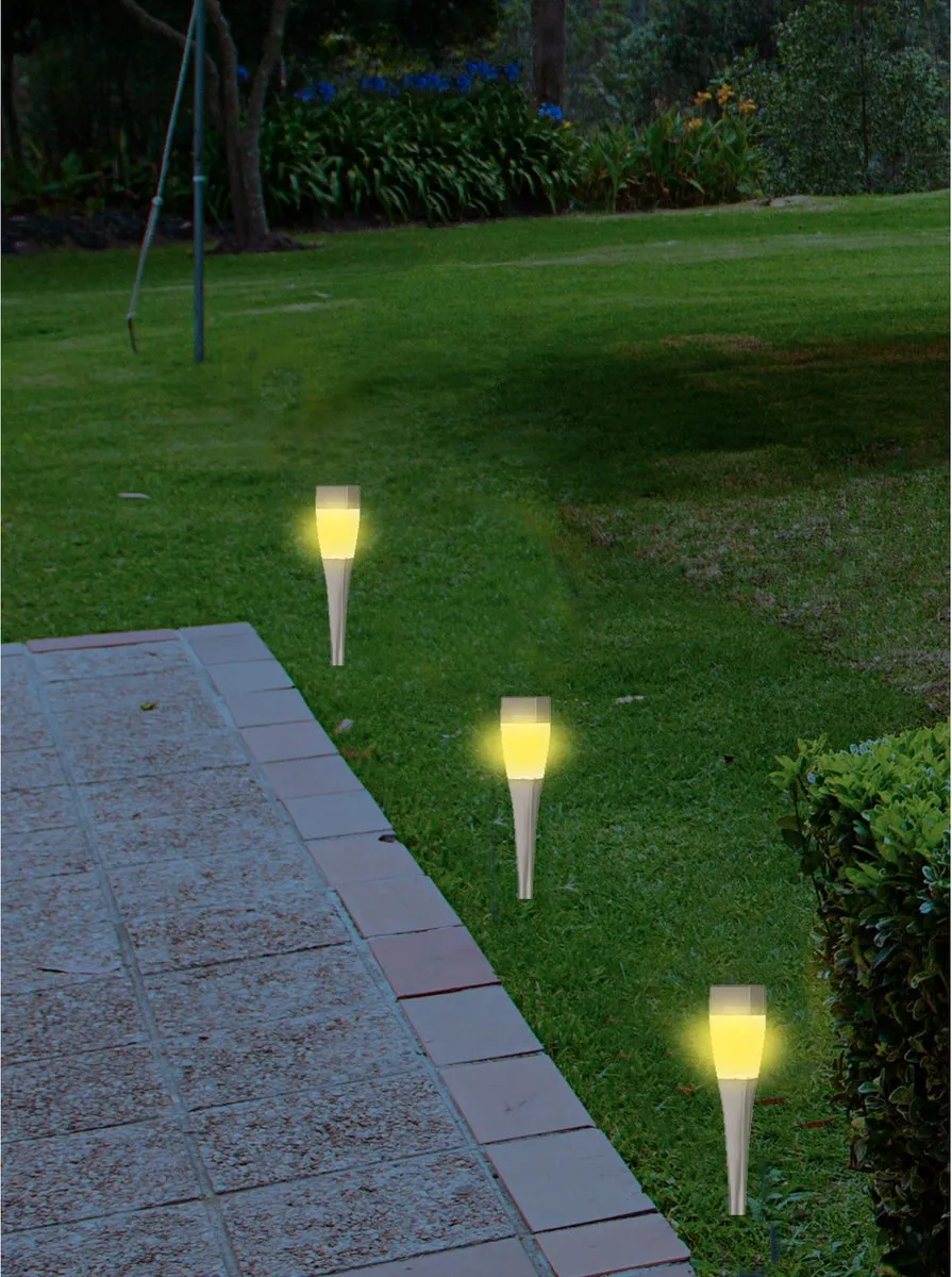 Lumineo Solar Tuinlamp Prikspot 26cm - 1W - Zilver