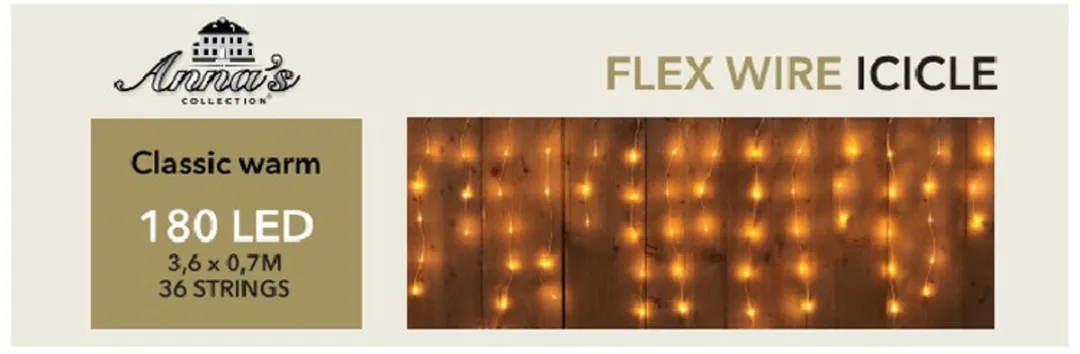 Anna's Collection IJspegelverlichting 180LED - 2x 360x70cm - Warm wit