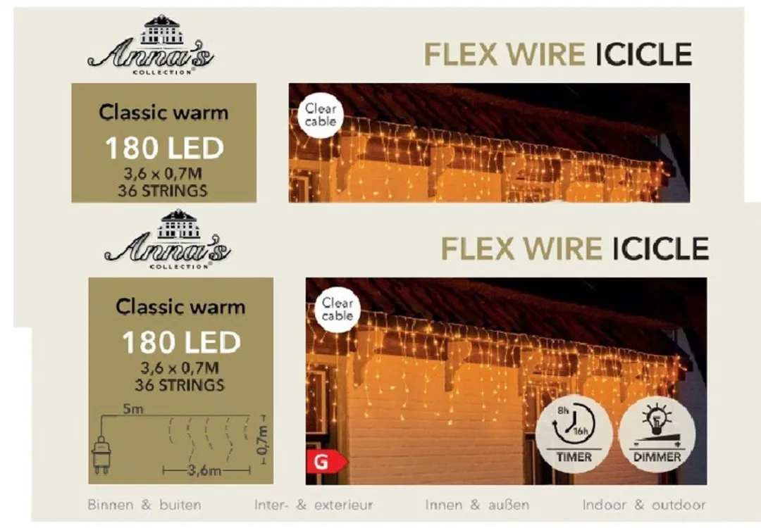 Anna's Collection IJspegelverlichting 180LED