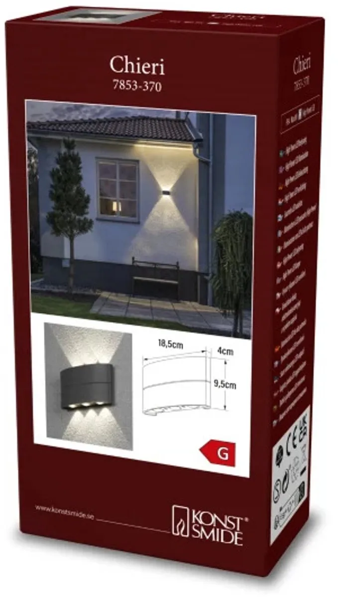 Konstsmide Chieri Spotlamp Buiten 6-lichts - 3000K - Antraciet