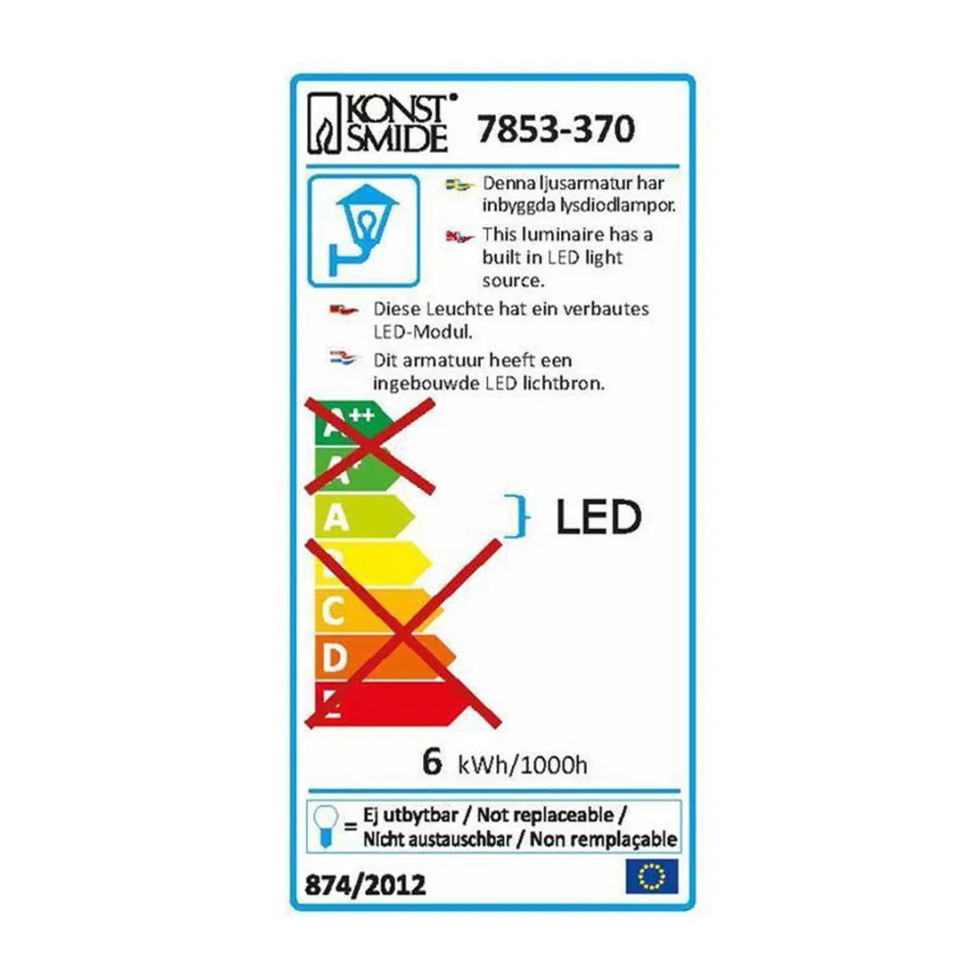 Konstsmide Chieri Spotlamp Buiten 6-lichts - 3000K - Antraciet