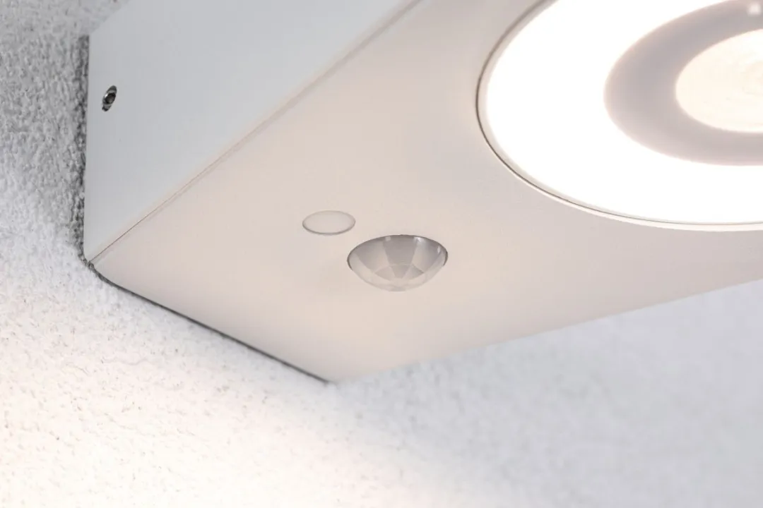 Paulmann Silma LED Wandarmatuur Buiten - Bewegingsmelder IP44 5,5W Wit Aluminium