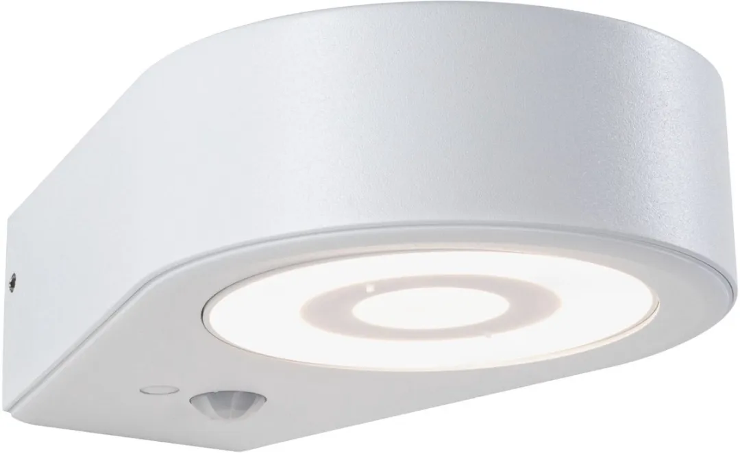 Paulmann Silma LED Wandarmatuur Buiten - Bewegingsmelder IP44 5,5W Wit Aluminium