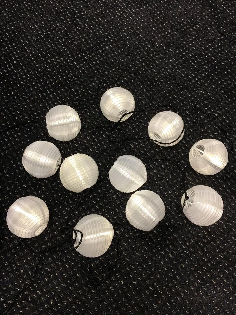 Lumineo LED Deco String Lights 20 Stuks - Ø7.5cm - Zwart