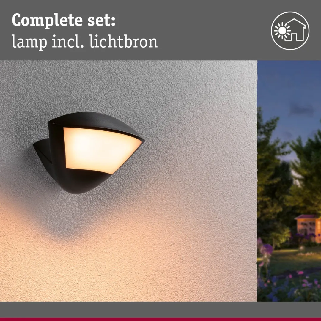 Paulmann Smart Home Zigbee Skyla Wandarmatuur 10W - Antraciet