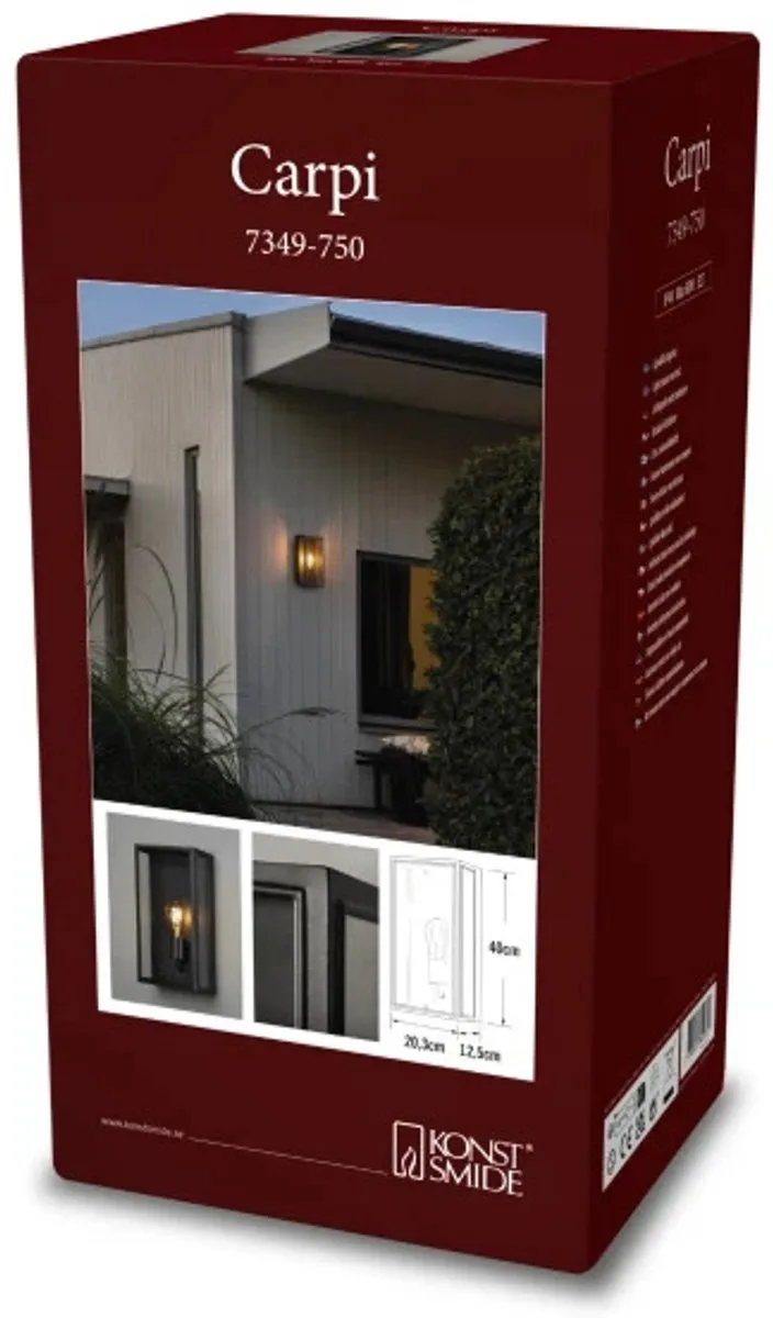 Konstsmide Carpi Wandlamp GU10 35W - Antraciet