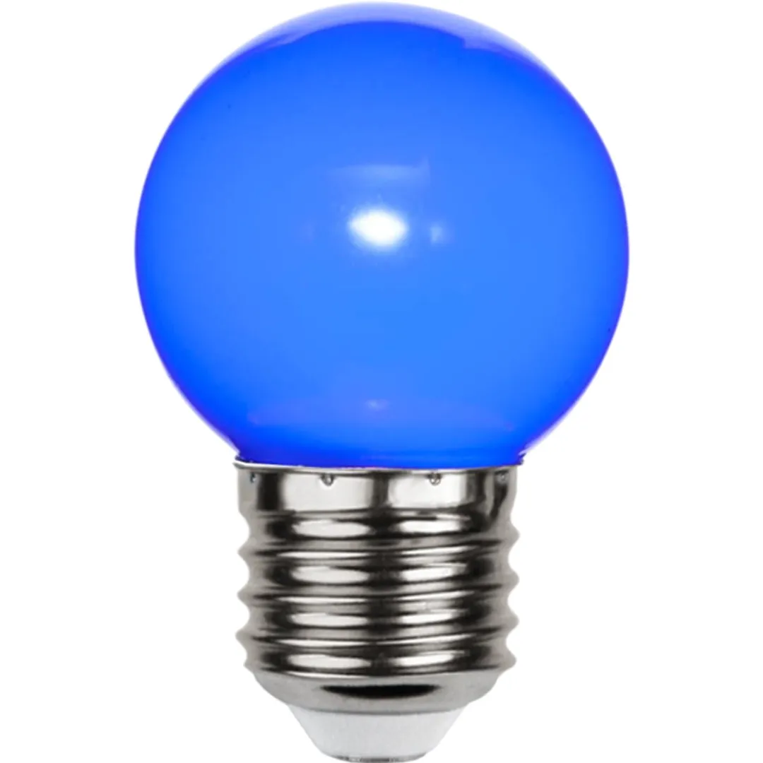 Star Trading Prikkabel Kogellamp E27 1W - Blauw - 3 Stuks