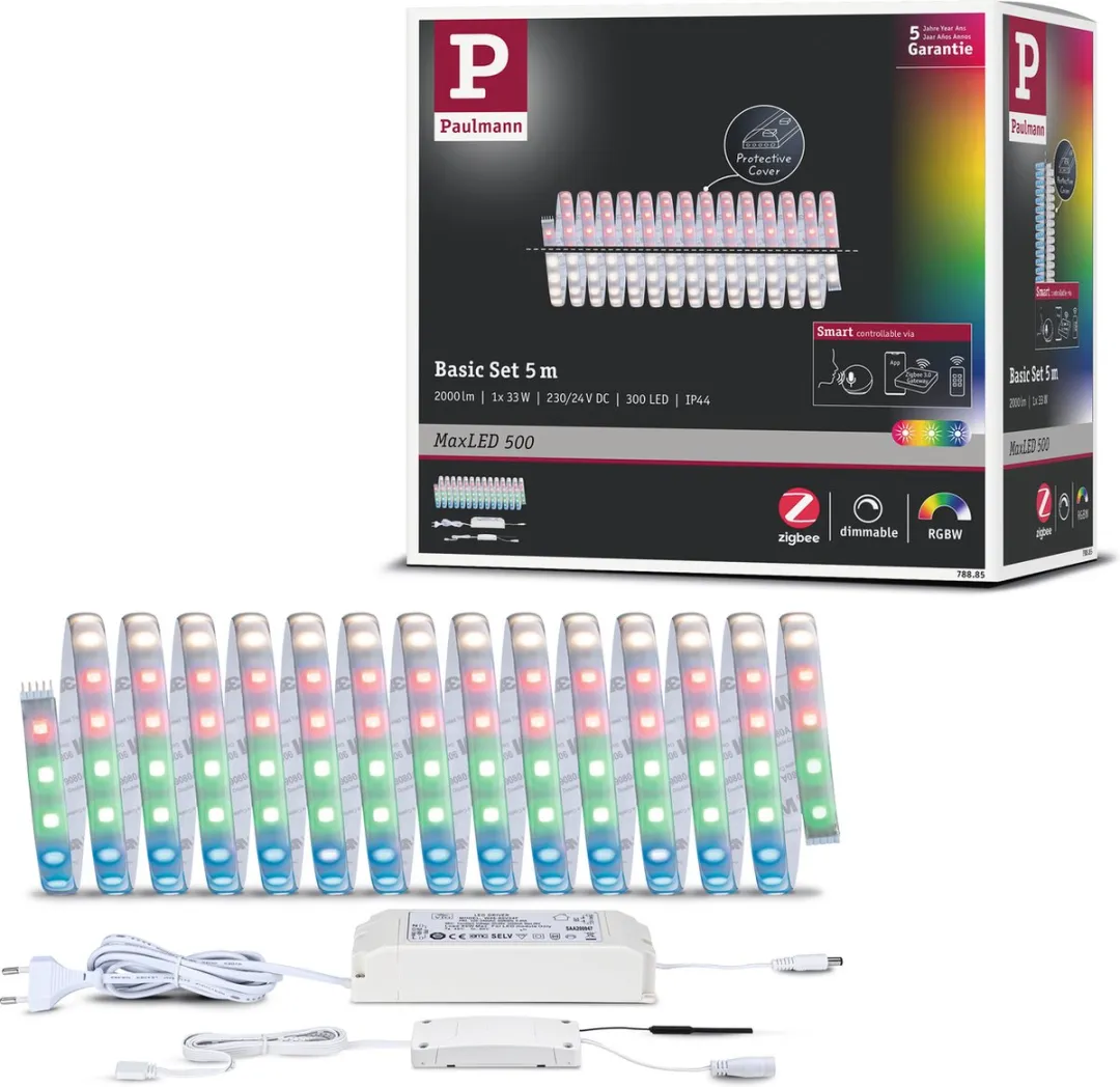 Paulmann 78885 LED-strip Basisset 24V RGBW - 5m - Zilver