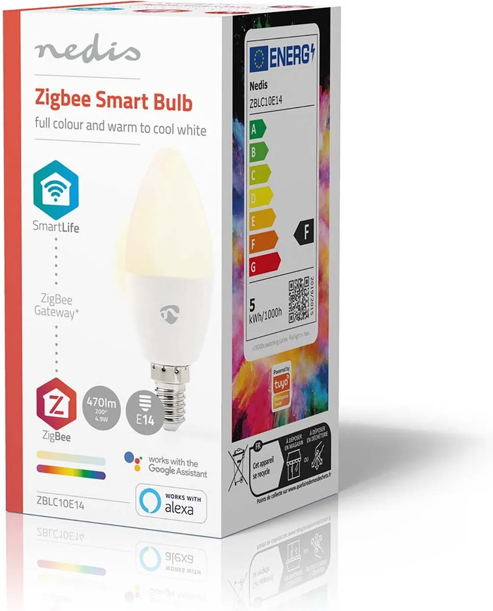 Nedis SmartLife RGBW Kaarslamp E14 470lm - Mat - 2200-6500K - afbeelding 6 van 6