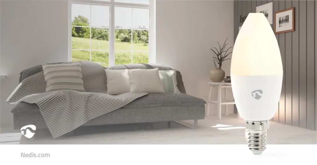 Nedis SmartLife RGBW Kaarslamp E14 470lm - Mat - 2200-6500K