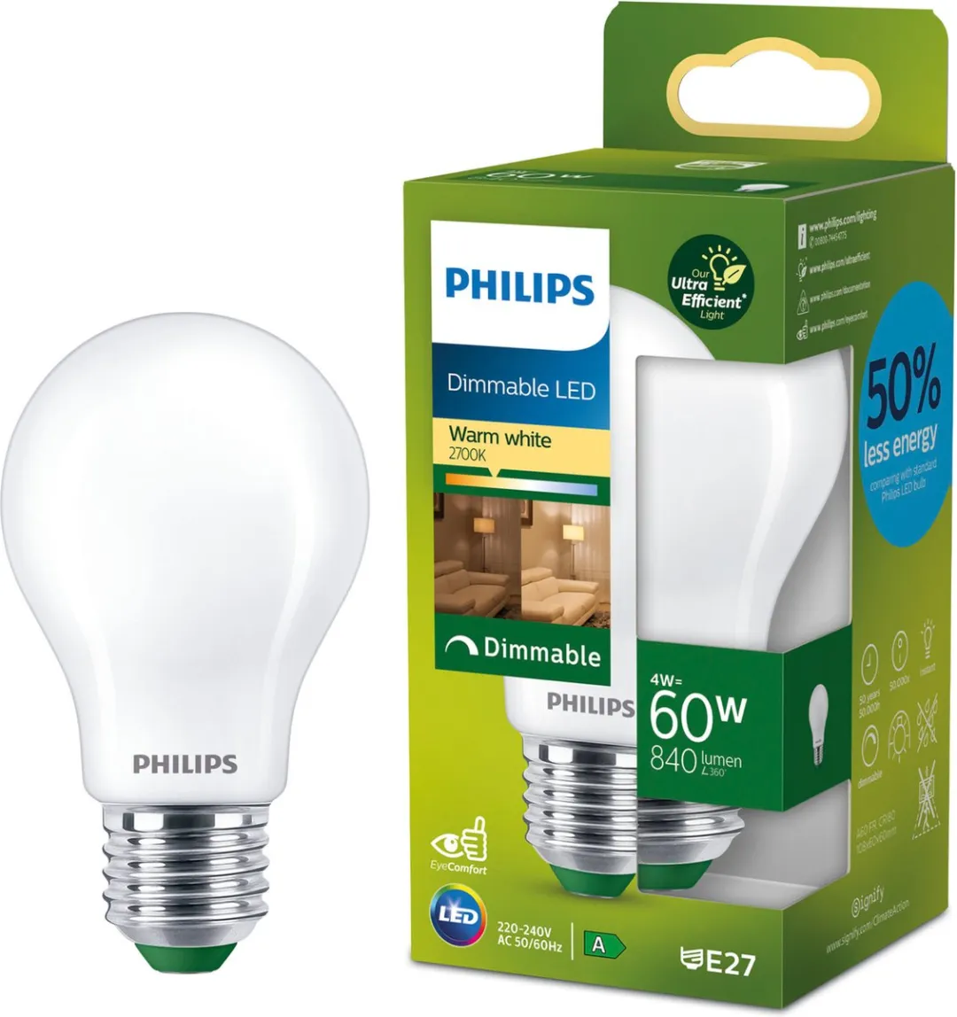 Philips Ultra Efficient LED Mat E27 4W