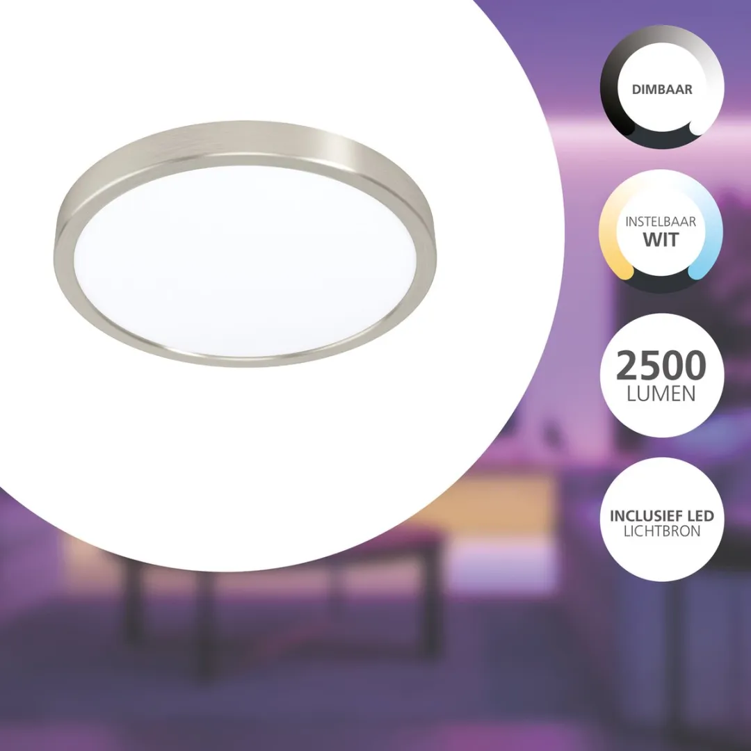 EGLO connect.z Fueva-Z Smart Opbouwlamp Ø28,5cm - Grijs/Wit