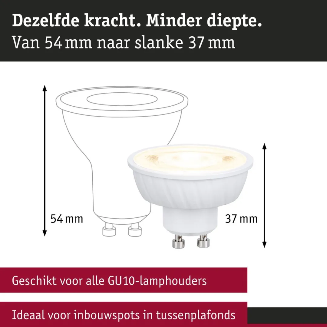 Paulmann LED Reflector GU10 3x550lm 4,9W 2700K - Signaalwit - afbeelding 6 van 6