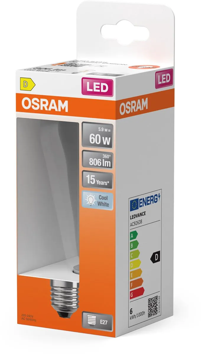 Osram LED Filament Star Edison 5,9W 840 E27 - 806lm Koel wit
