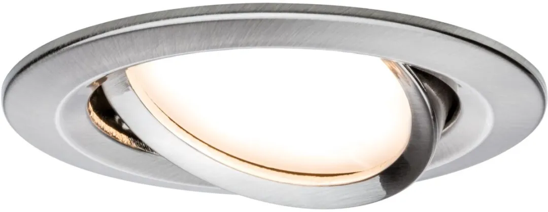 Paulmann Nova Coin LED-inbouwlamp 3x6W 470lm 2700K - 3 Stuks - Staal geborsteld