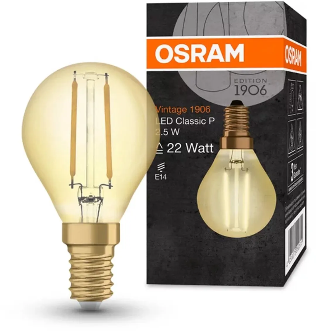 Osram LED Filament E14 2.5W Warm Wit - Helder Glas