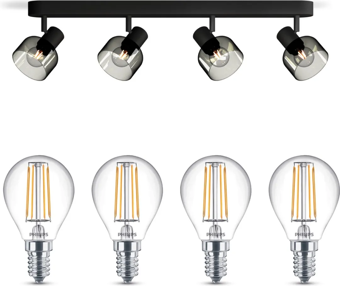 Philips Sleet Opbouwspot Zwart