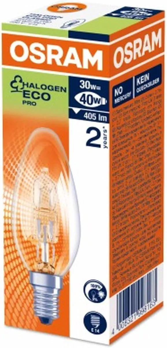 Osram Halogeen Eco Pro E14 30W Warmwit 405lm