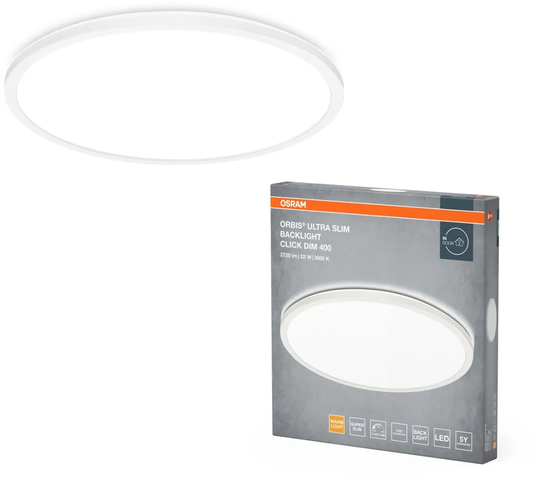 Osram Orbis Ultra Slim Plafondlamp 400mm - 22W 2720lm Warm Wit (3000K)