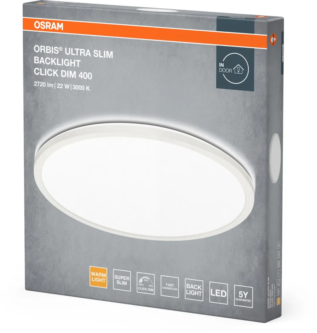 Osram Orbis Ultra Slim Plafondlamp 400mm - 22W 2720lm Warm Wit (3000K) - afbeelding 6 van 6