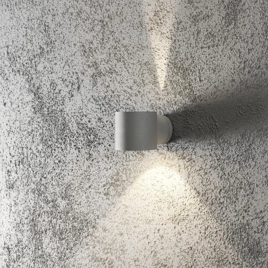 Konstsmide Modena Round Wandlamp - Grijs - 10cm - 2700K