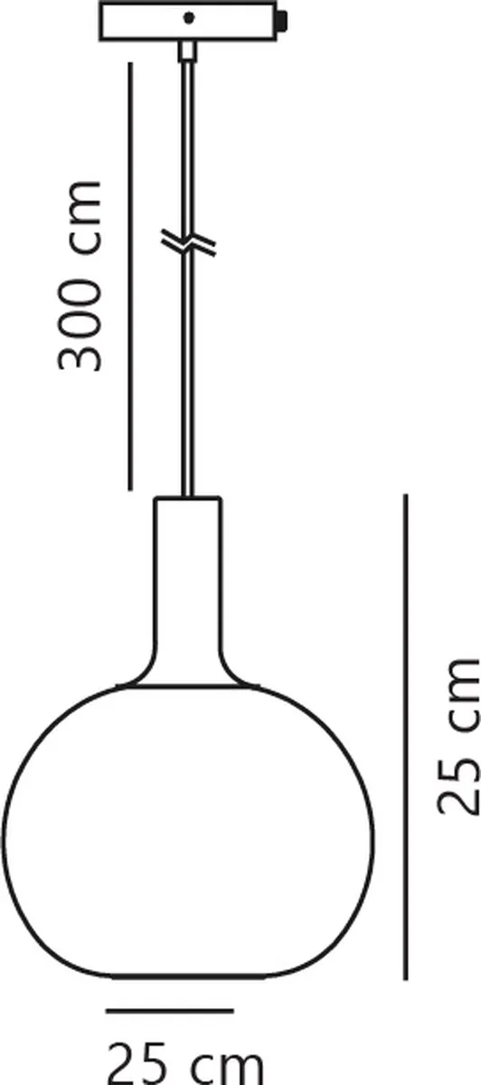 Nordlux Alton 25 Hanglamp - E27 - Ø25cm - Zwart