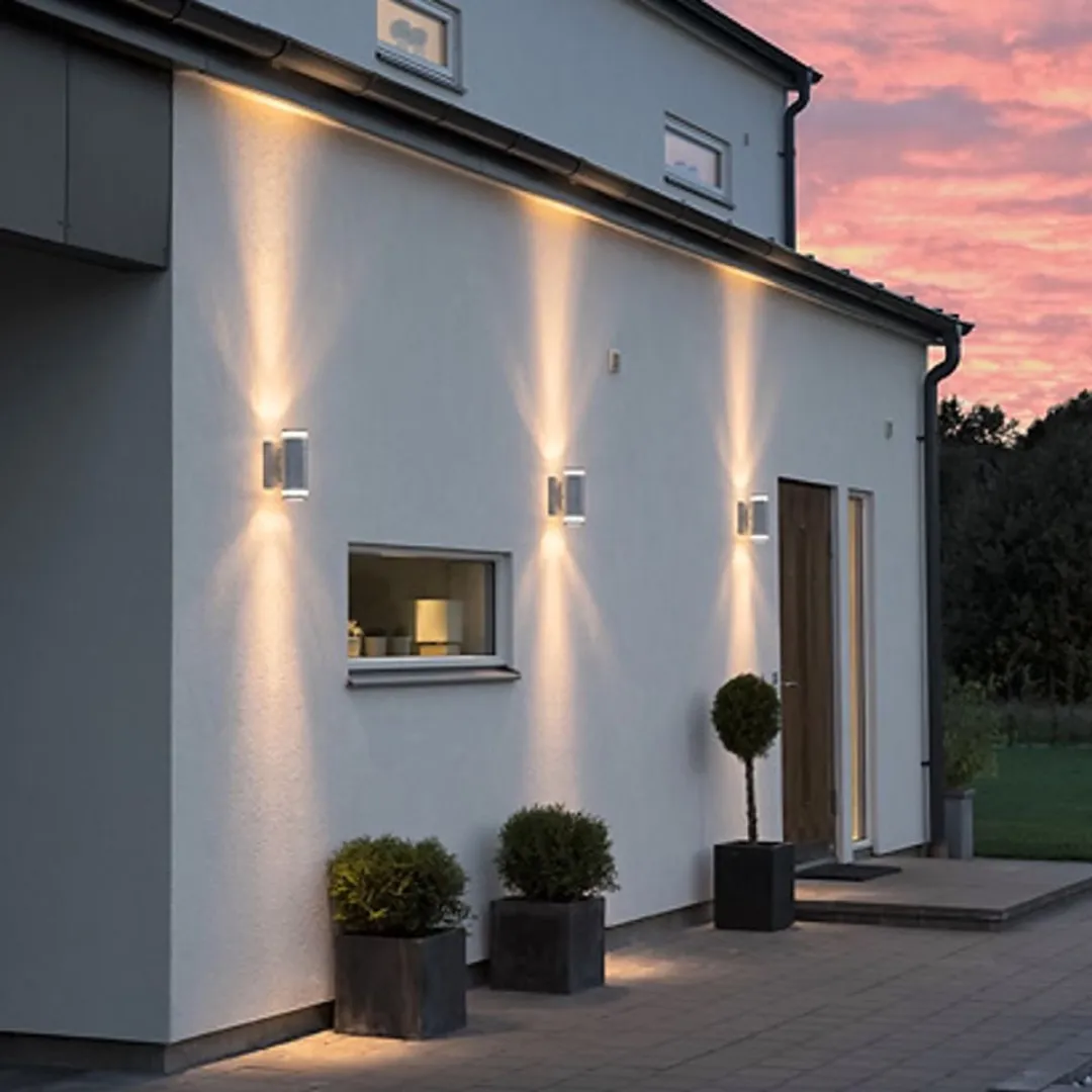Konstsmide Modena Wandspot Twin - GU10 - 2x70W - Ø27cm - Zink