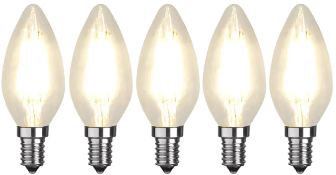 Star Trading Kaarslamp E14 4.2W Extra Warm Wit - 5 Stuks