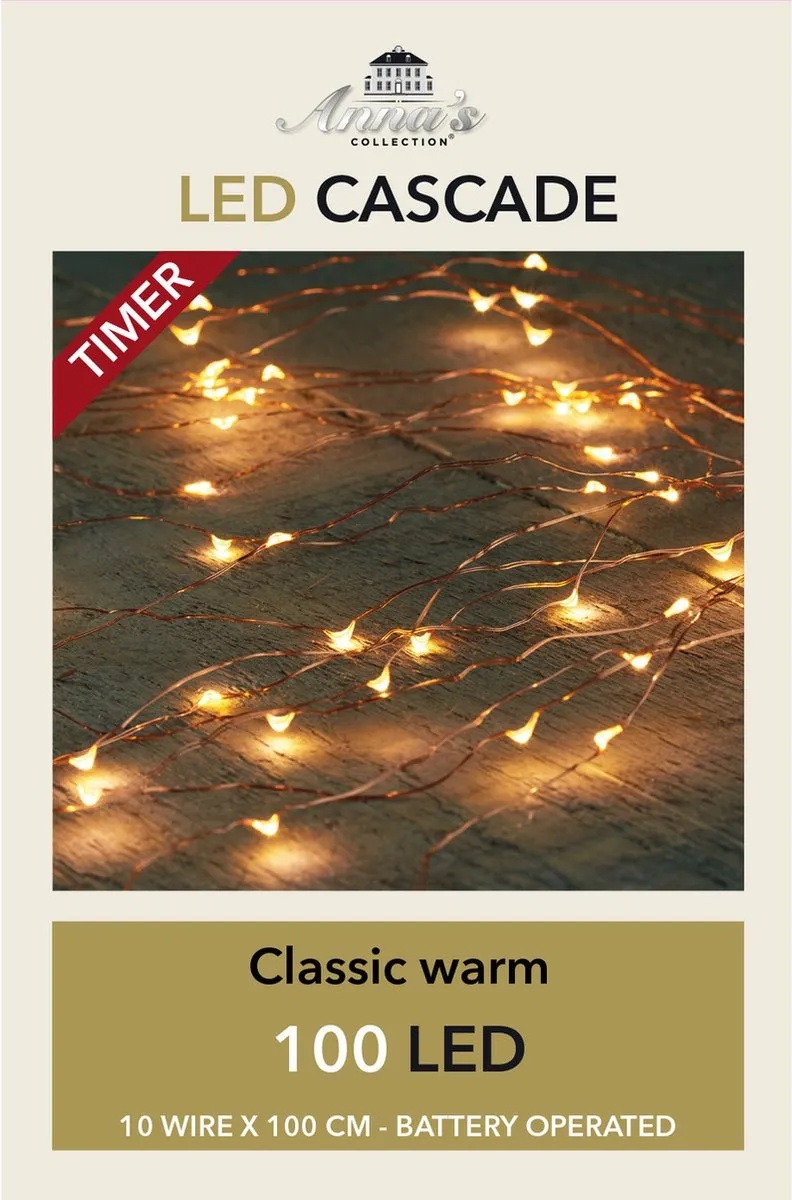 Anna's Collection Kerstverlichting Cascade 100 Warm Wit