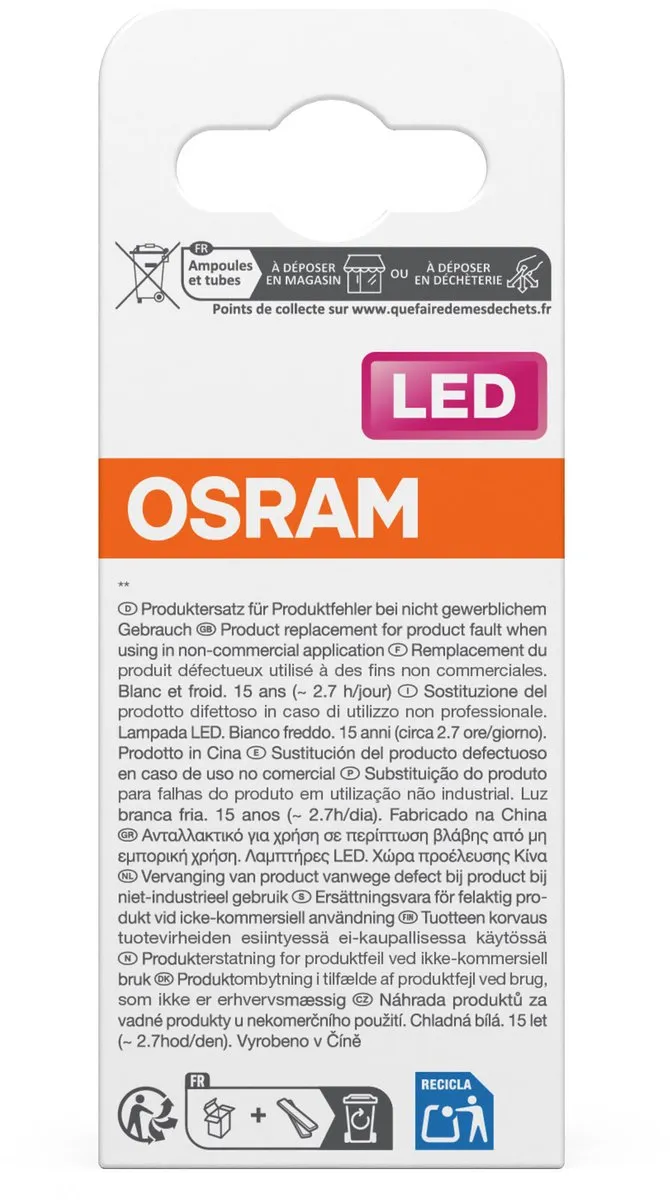Osram LED-lamp Star Globe P40 Filament 4000K 3,4W E27 Mat - 470lm - afbeelding 6 van 6