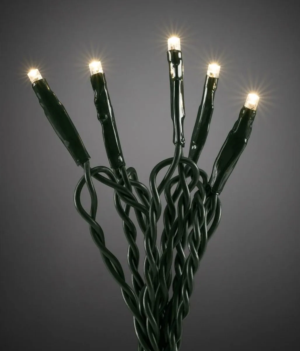 Konstsmide 6353-120 Micro-lichtketting Binnen Energielabel: G (A - G) werkt op het lichtnet Aantal lampen 50 LED Warmwit Verlichte lengte: 3.43 m