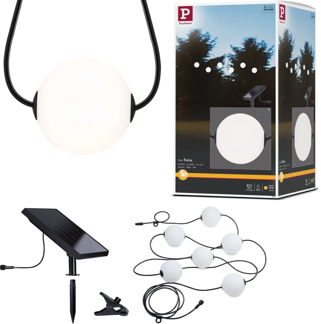 Paulmann Solar LED-lichtketting Taina Basisset 5,8m