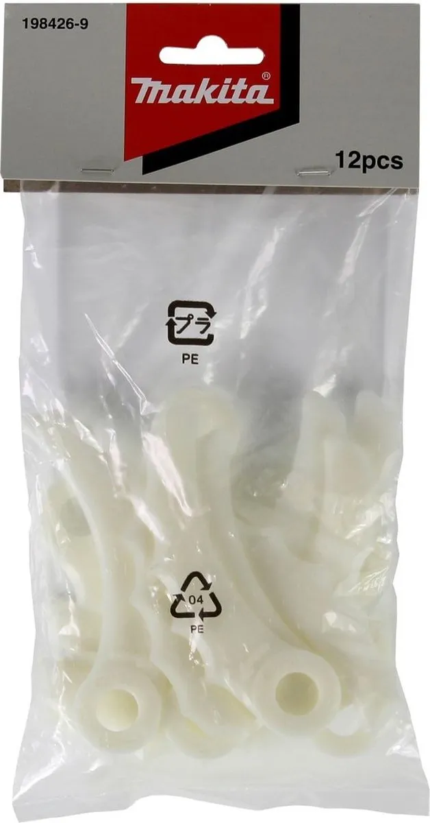 Makita 12x reservemessen kunststof 255 mm voor accu bosmaaier - 1...