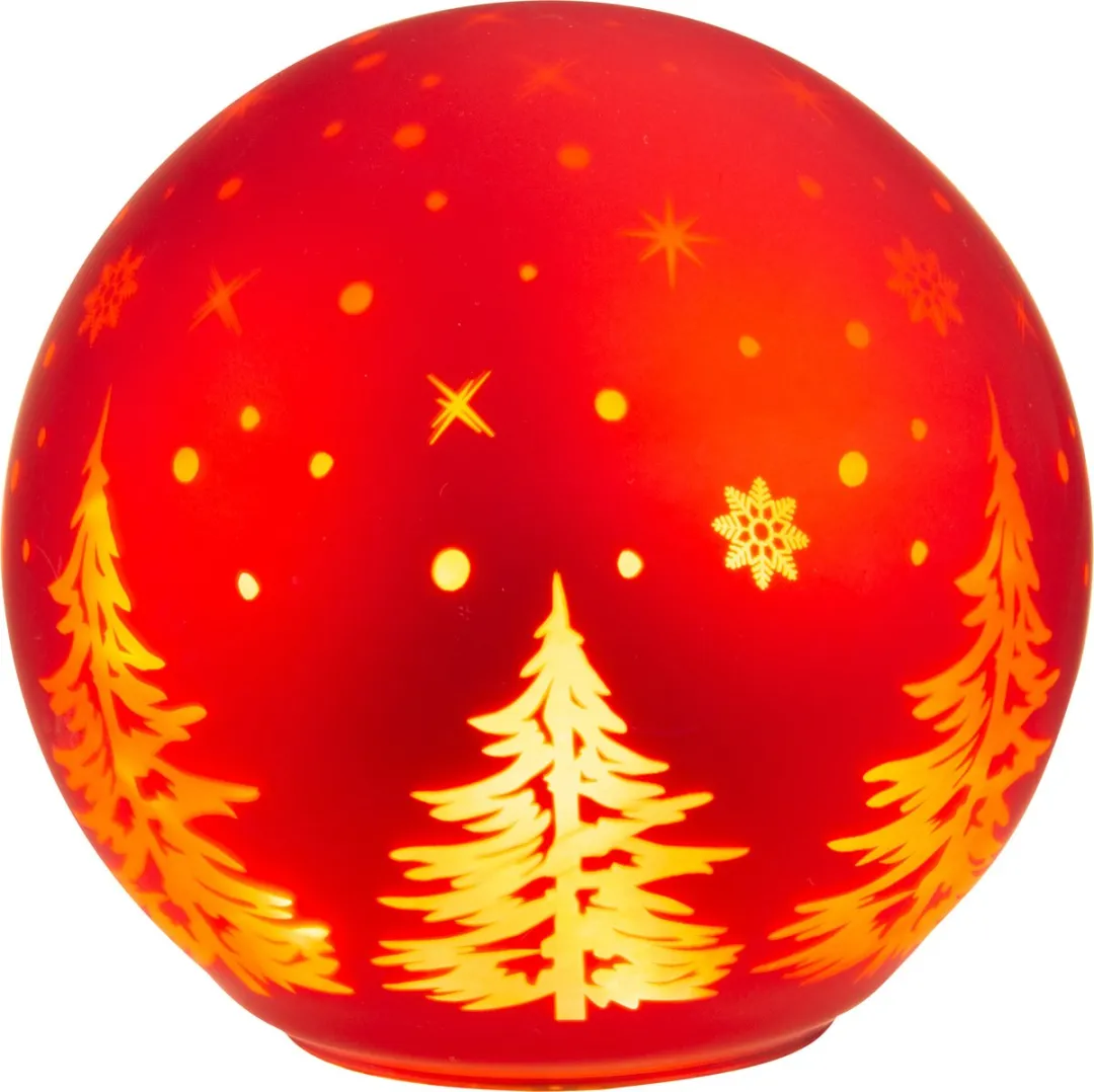 Cosy&Trendy Kerst Tafellamp Bal Rood