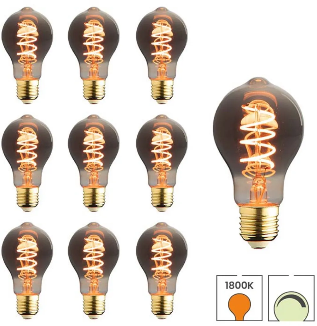 Lybardo - E27 LED Lamp - 10-pack - 5.5W Dimbaar - 1800K Extra Warmwit Licht