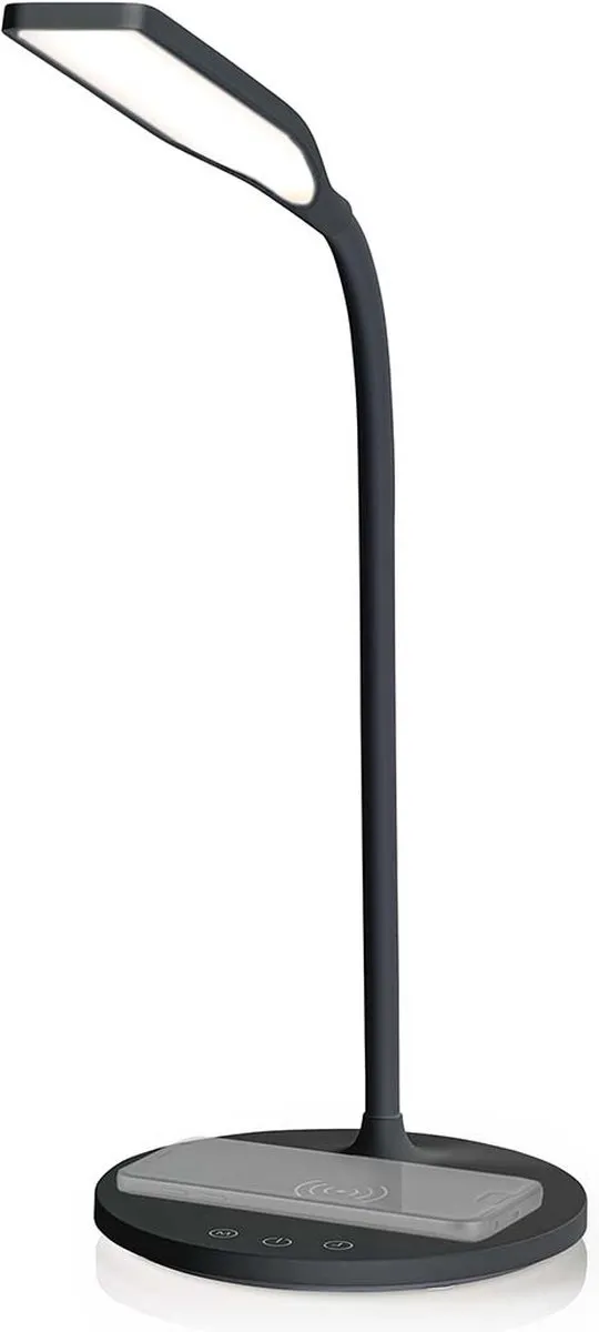Nedis LED Bureaulamp Draadloos Opladen Touch Dimbaar Zwart