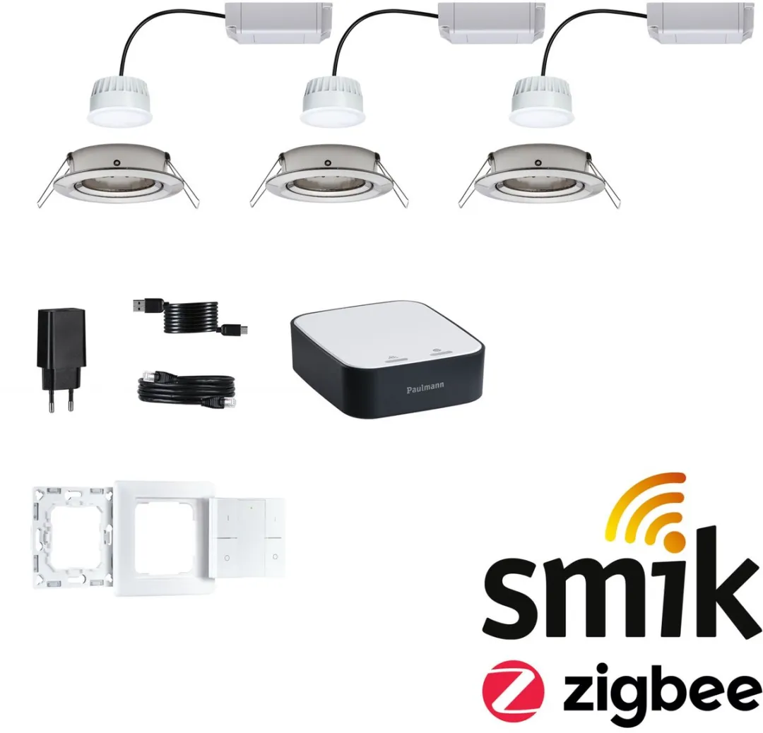 Paulmann Smart Home smik Gateway Startset Nova Plus Coin RGBW