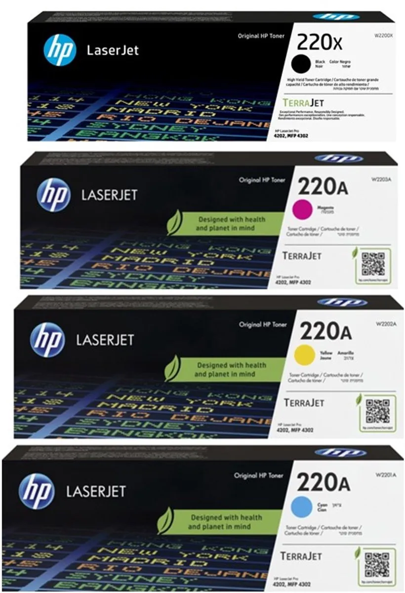 HP 220X & 220A Tonercartridges